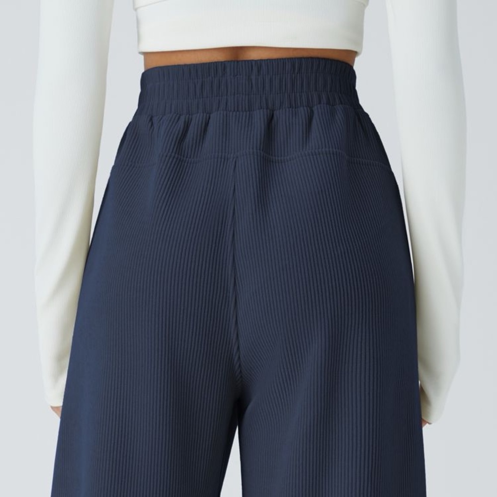 NEW Halara High Waist Straight Mop Corduroy Casual Pants Mood Indigo Size Small - Picture 4 of 9